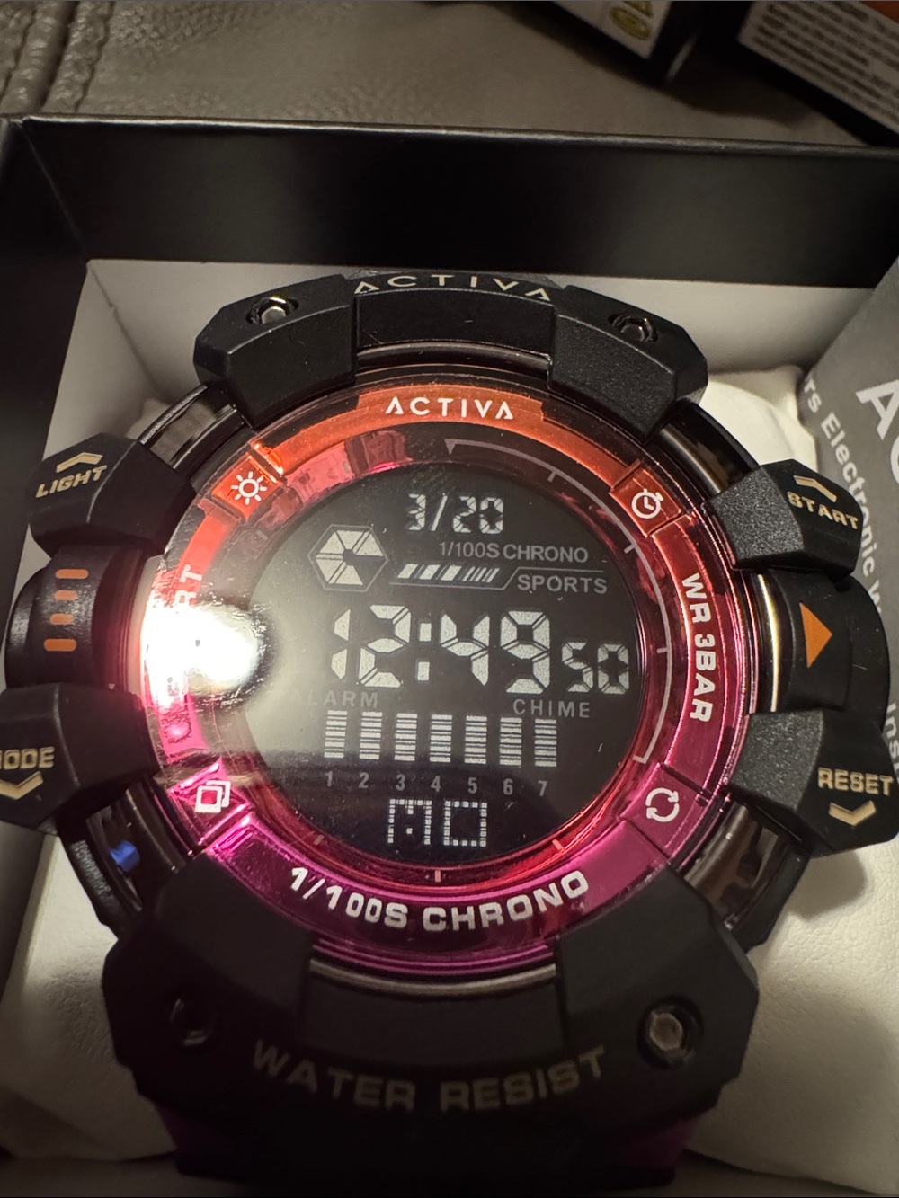 Ativa Black and Pink Digital Sports Watch